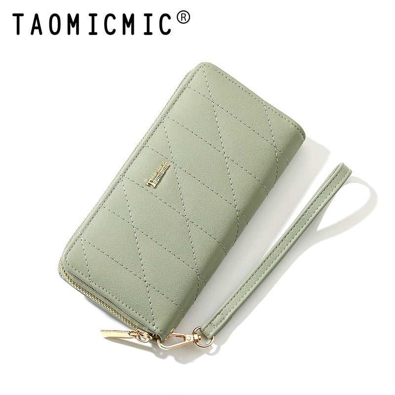 Fashion Long Design Zipper Leather Large Handbags