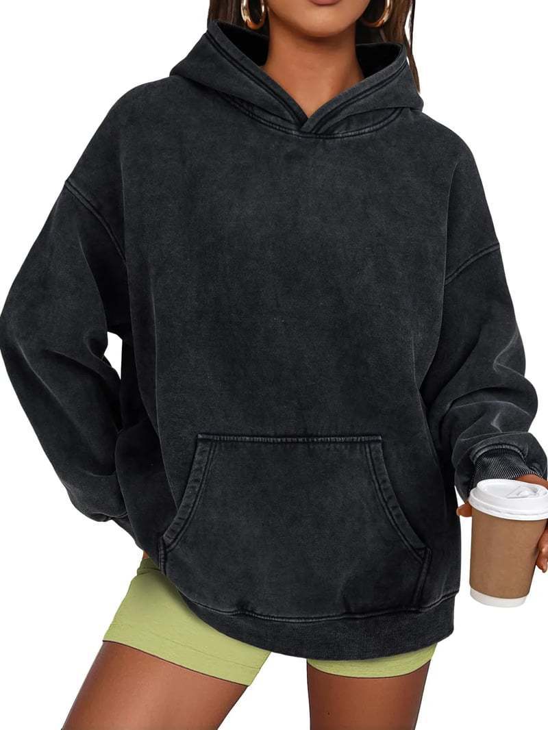Women's & Men's & Heavy Washed Distressed Hoodie Casual Loose Sweaters