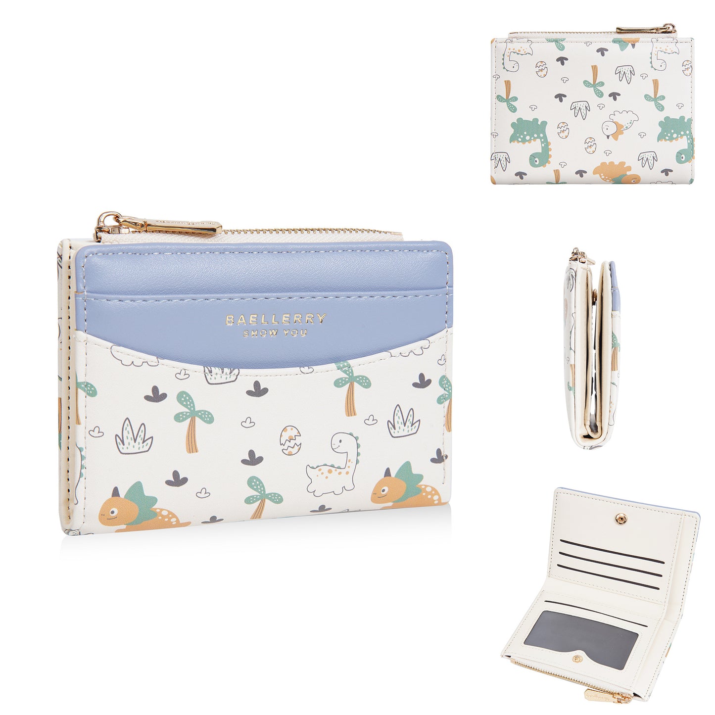 Women's Short Cartoon High-grade Multiple Slots Zipper Ladies Wallets