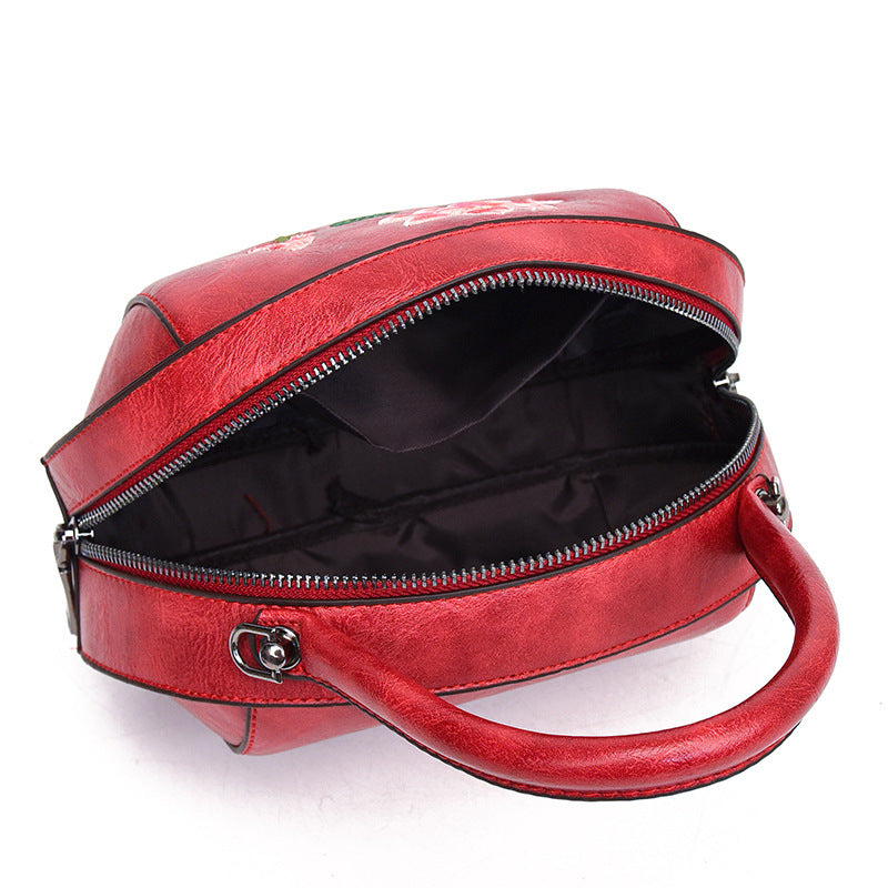 Women's Chinese Style Size Embroidered Lotus Ethnic Handbags