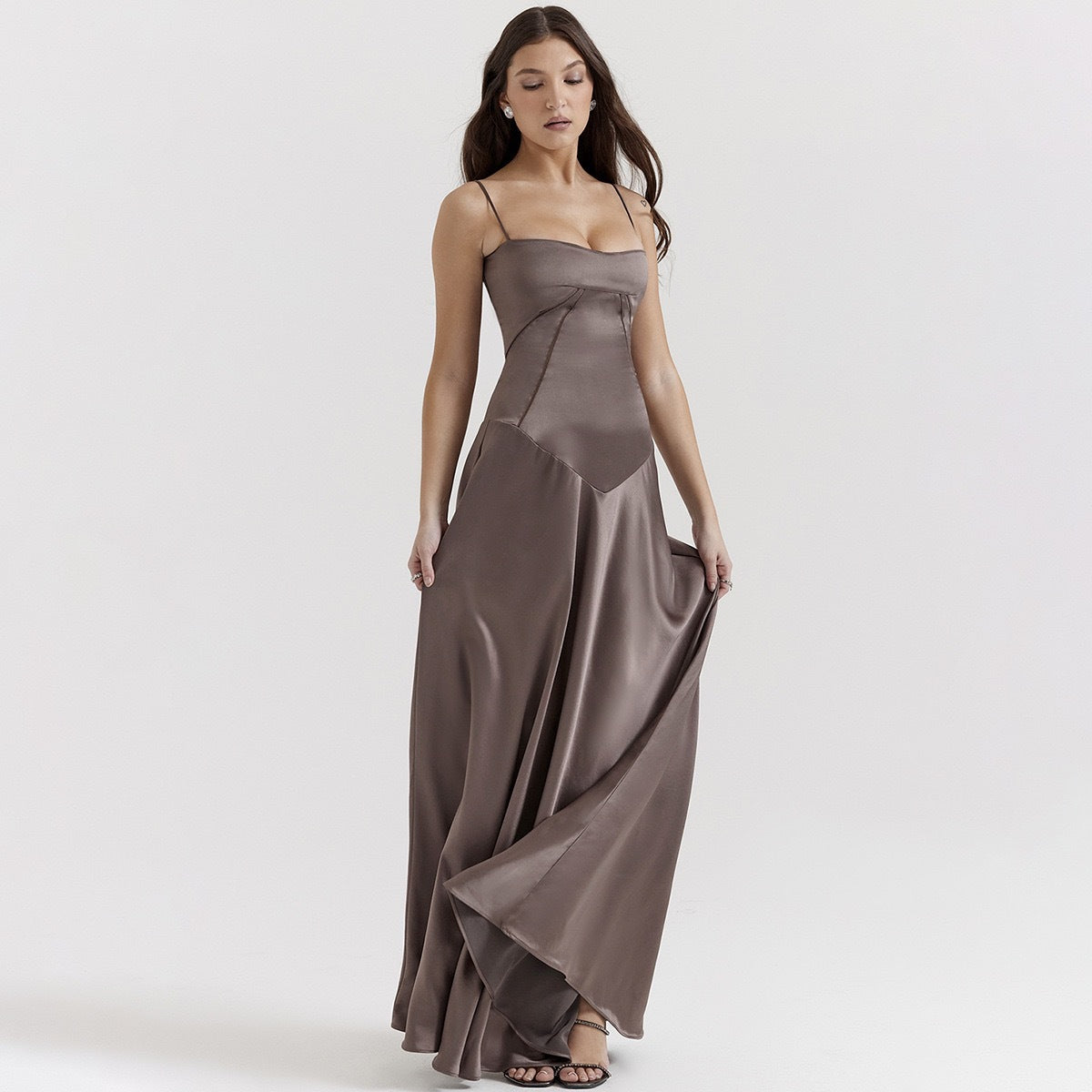 Slim Fit Exquisite Jacquard Full Lining Dresses