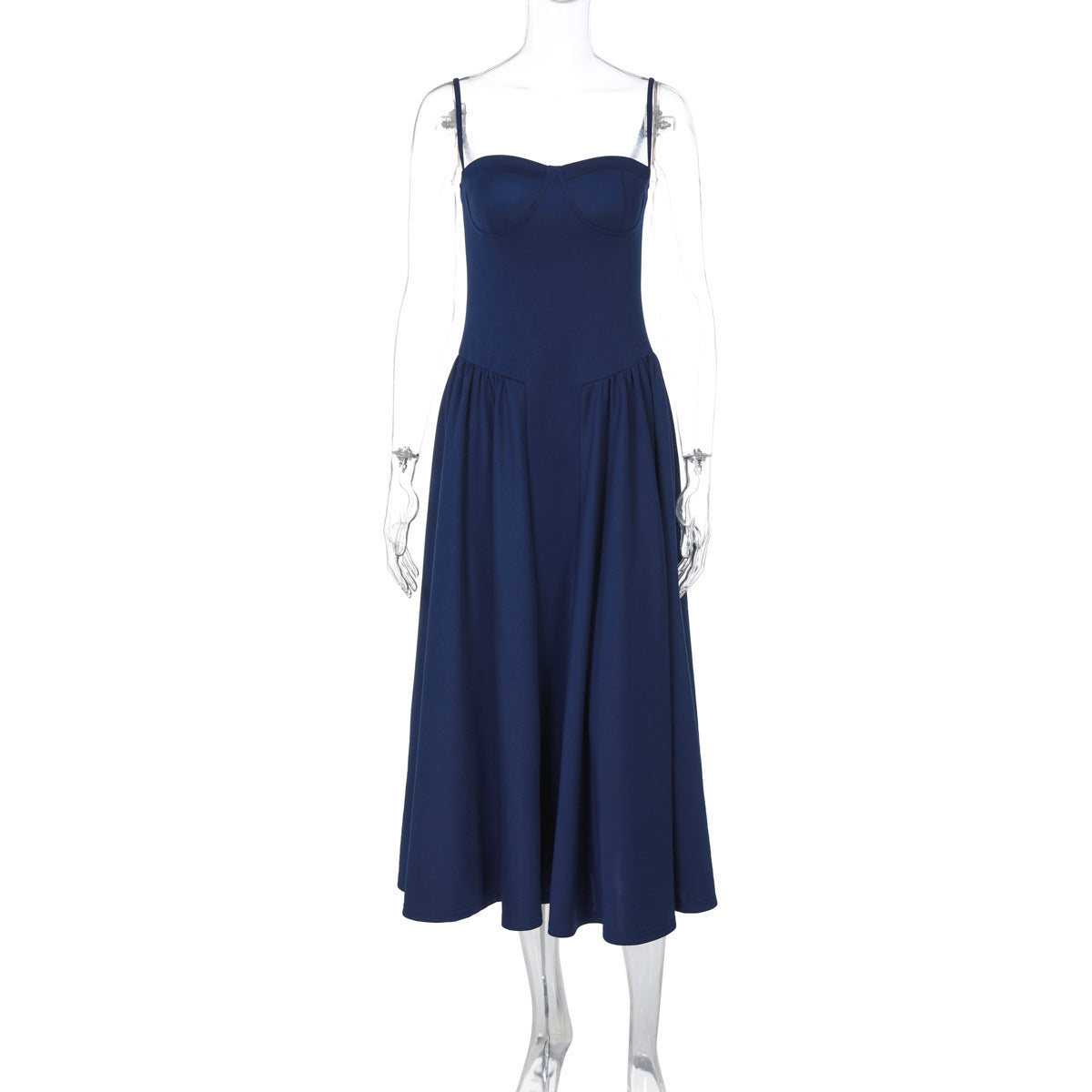Women's Sexy Waist Trimming Slim Backless Slip Dresses