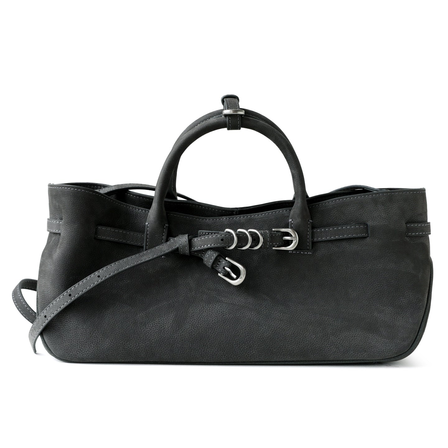 Retro Decorative First Layer Cowhide Large Handbags