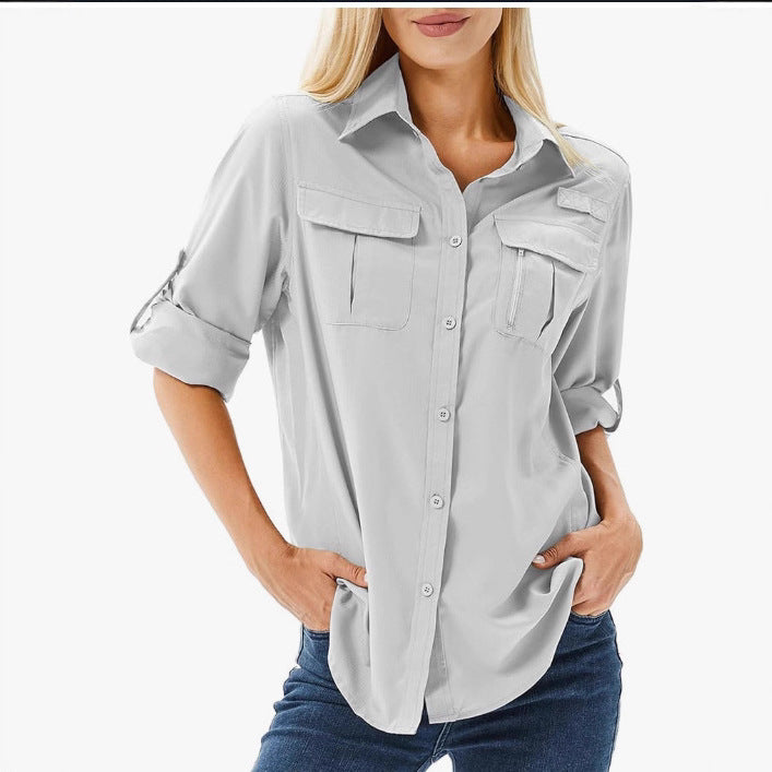 Women's Stretch Shirt Breathable Outdoor Thin Blouses