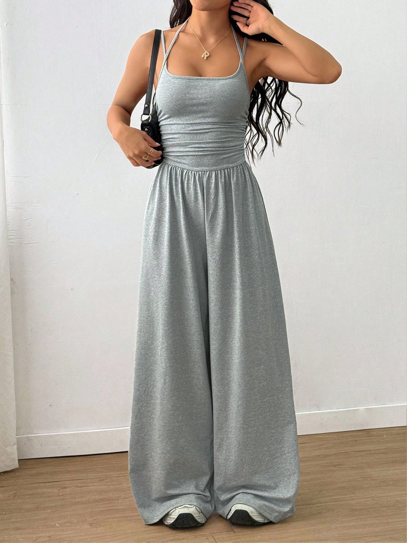 Women's Summer Sling Casual Wide Leg Loose Women's Jumpsuit/clothing