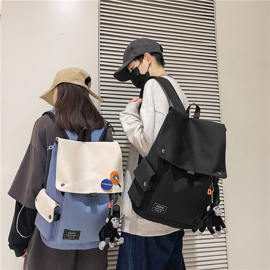Men's High Trendy Cool Fashion Simplicity Canvas Backpacks
