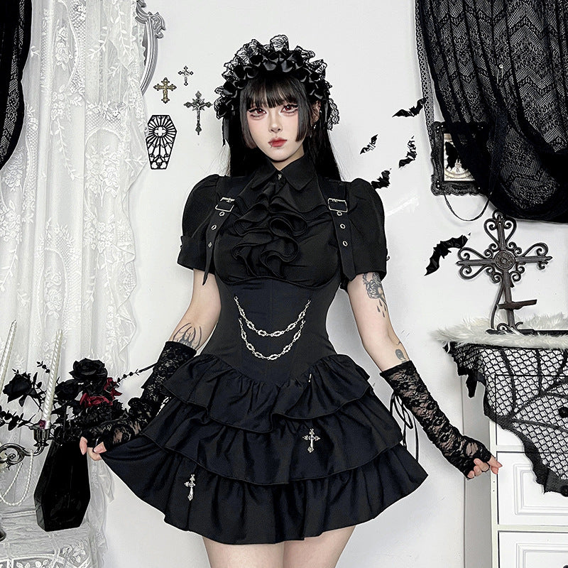 Culture Adult Lady Like Woman Elegant Ruffle Dresses