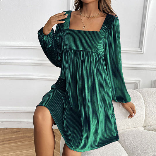 Light Dress Veet Square Collar Lace Dresses