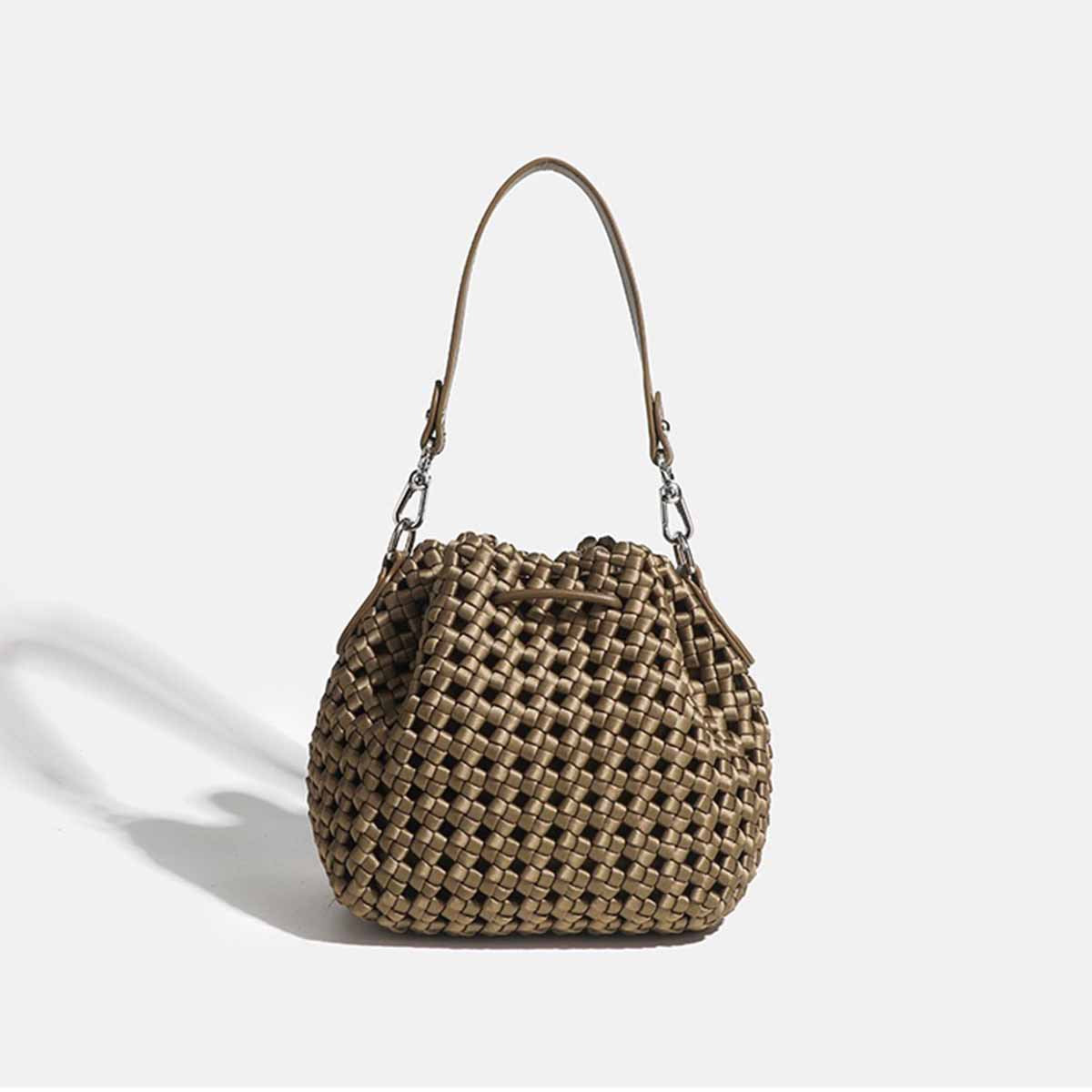 Women's Woven Drawstring Cross Body High-grade Bags