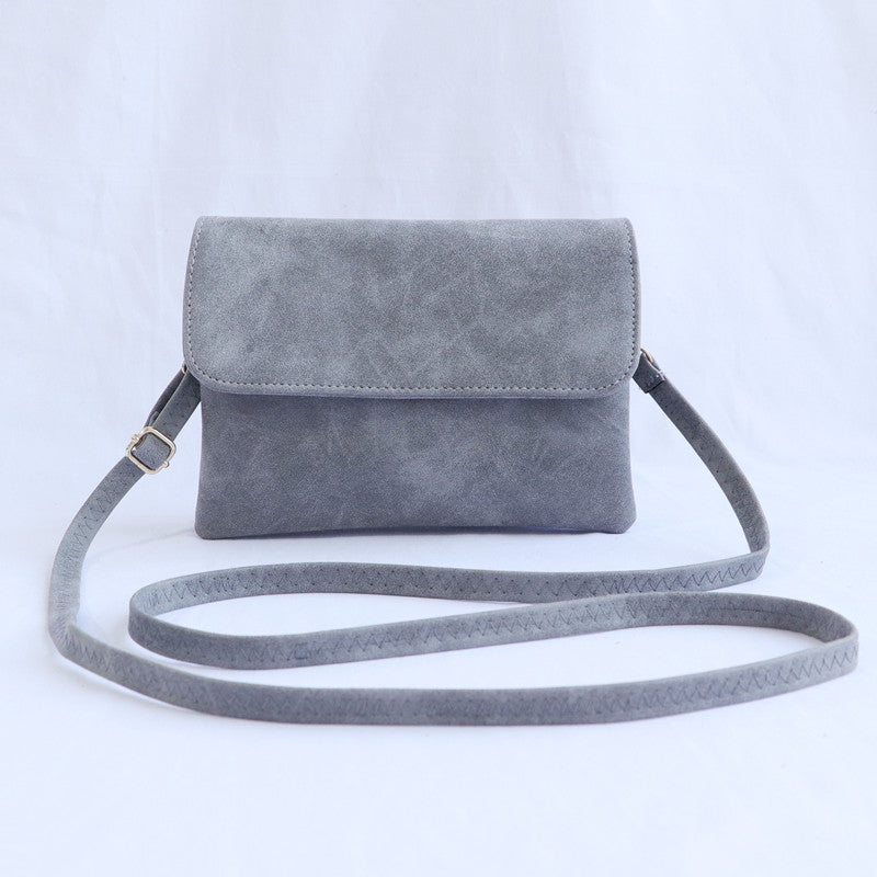 Women's Matte Leather Solid Color Mobile Horizontal Phone Bags