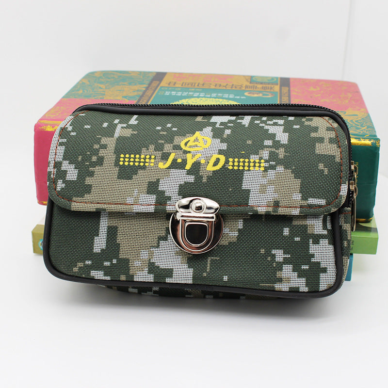 Men's Camouflage Canvas Mobile People Wear Release Phone Bags