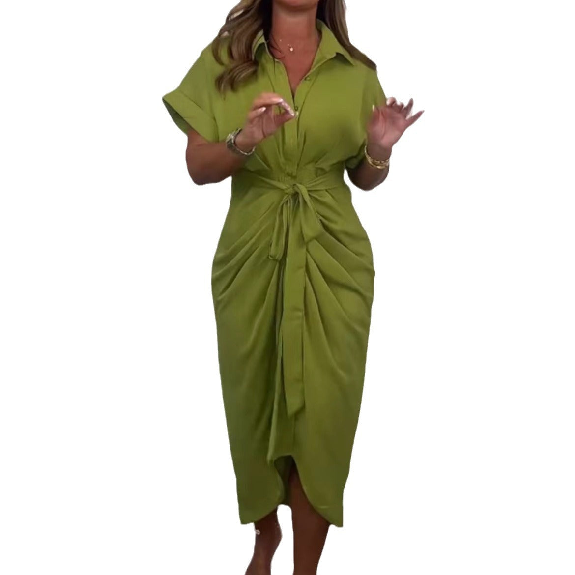 Women's Creative Dress Solid Color Sleeve Dresses