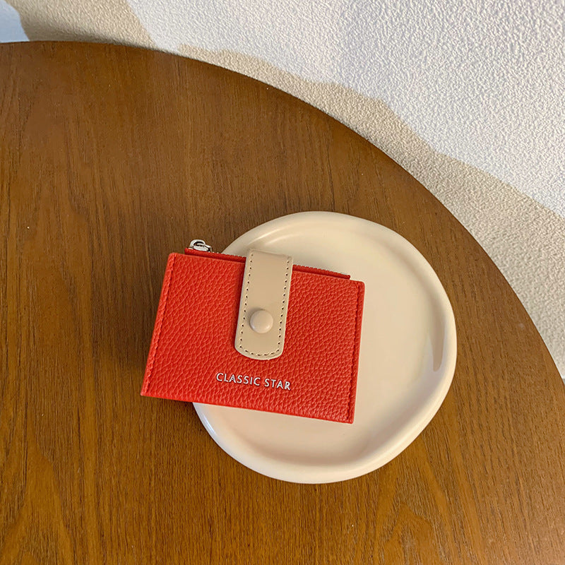 Matching Jump Simple Large Capacity Zipper Ladies Wallets