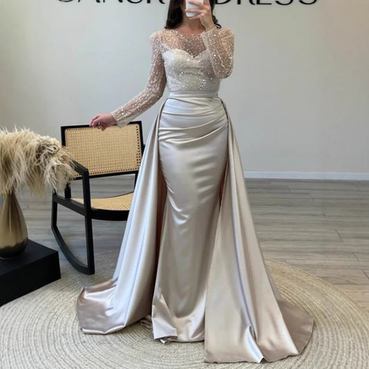 Women's Banquet Long-sleeved Elegant Host Temperament Queen Dresses