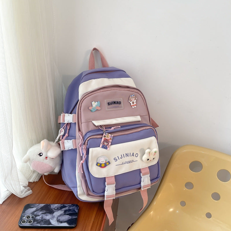 Female Burden Relief Spine Protection Junior High Middle School Students' Schoolbags