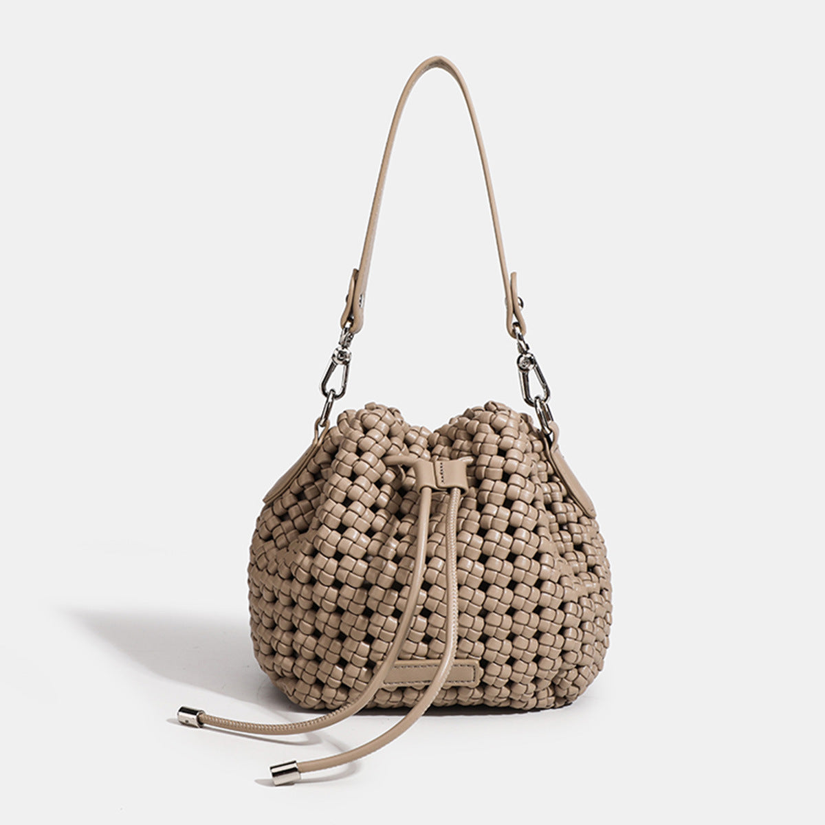 Women's Woven Drawstring Cross Body High-grade Bags