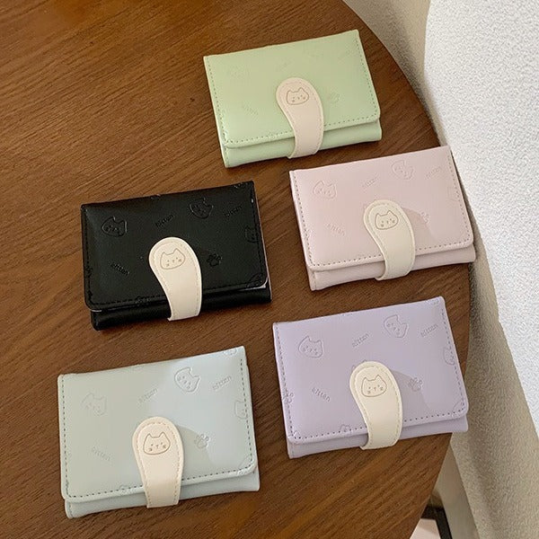Women's Trendy High-grade Short Folding Clutch Ladies Wallets