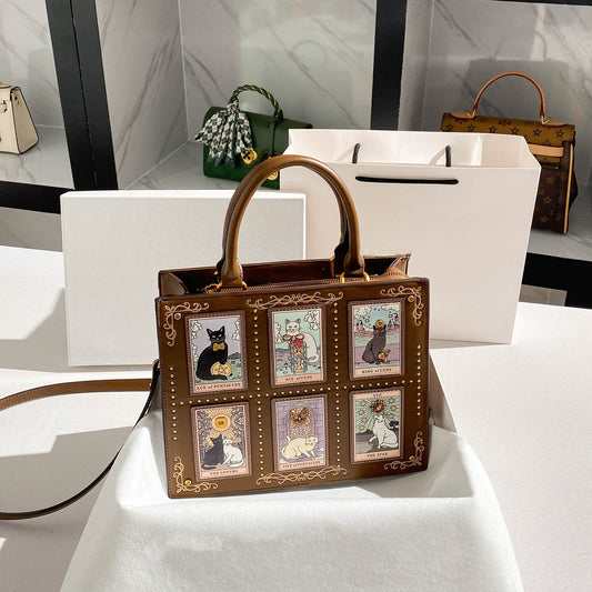 High Sense Light Luxury Embroidery Heart Link Kelly Handbags