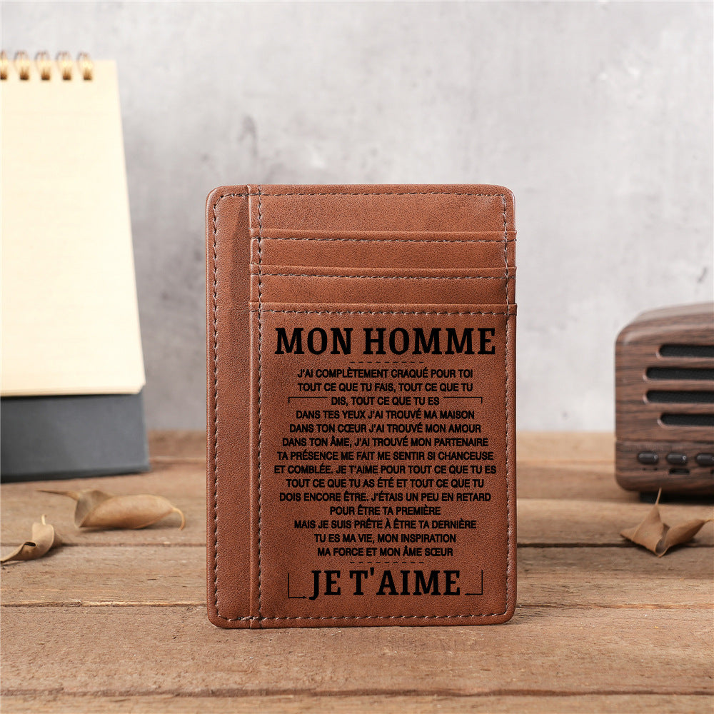 Men's Pocket Bank Credit Laser Engraving Card Holder