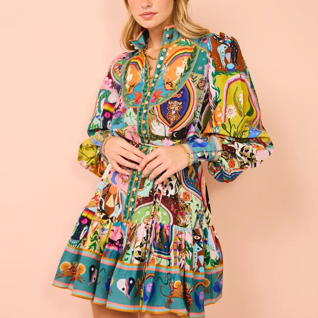 Casual Fashion Printing Shirt Temperament Wild Dress