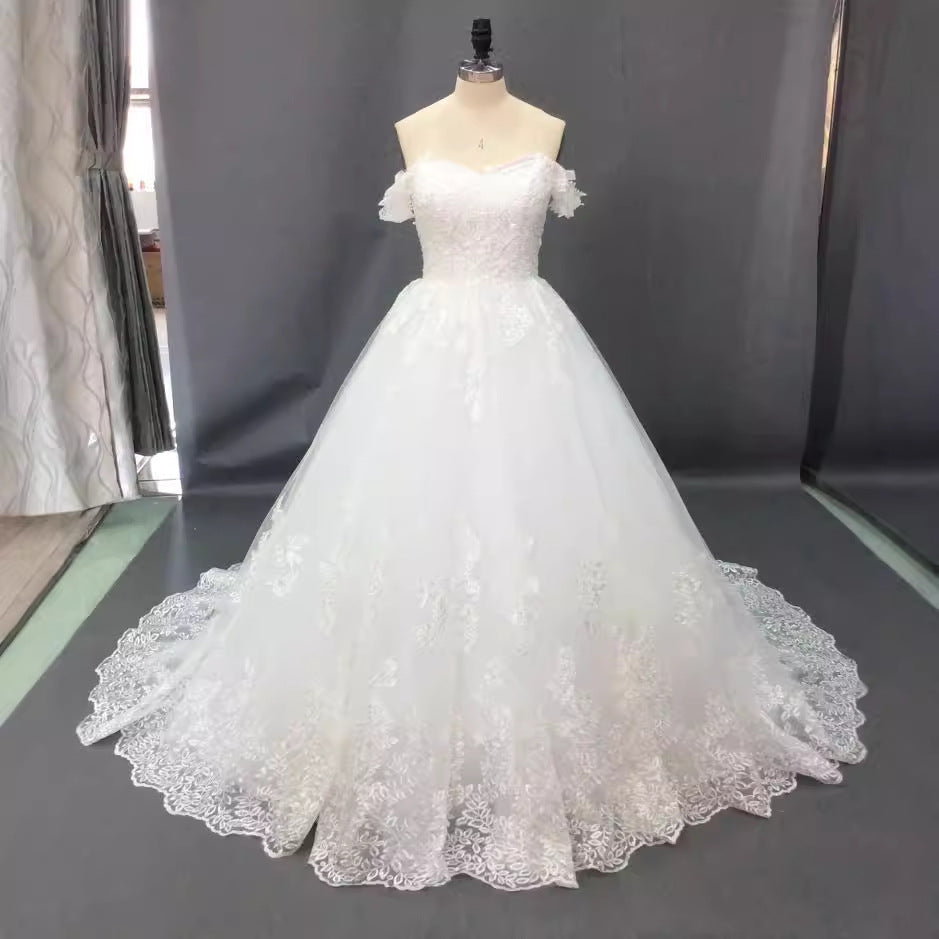 Lace Dress Main Large Trailing Summer Wedding Dresses