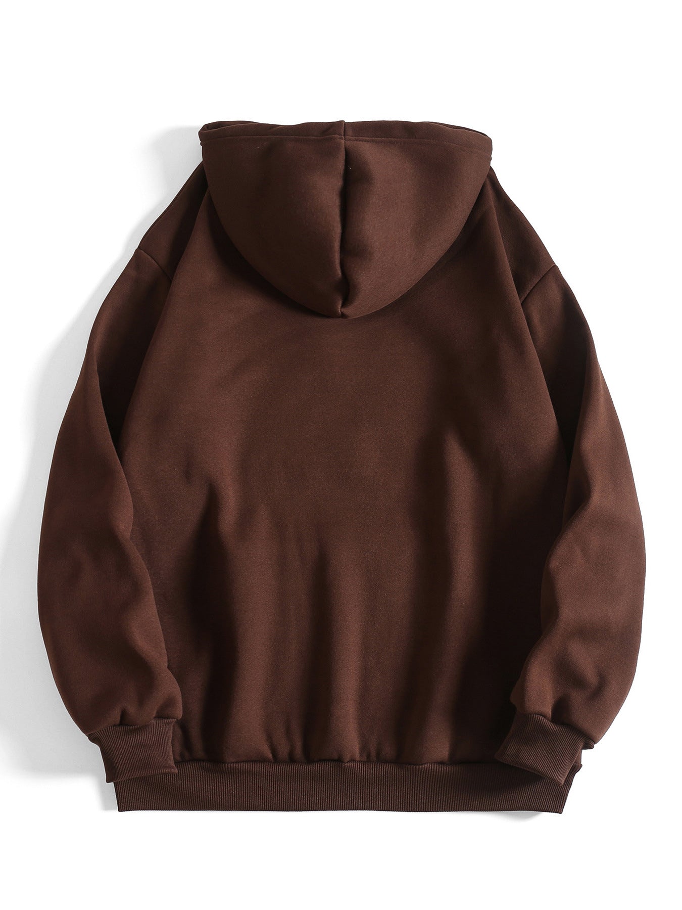 Printed Heel Wrapped Collar Brushed Hoody Hooded Women's Sweater, Sweater