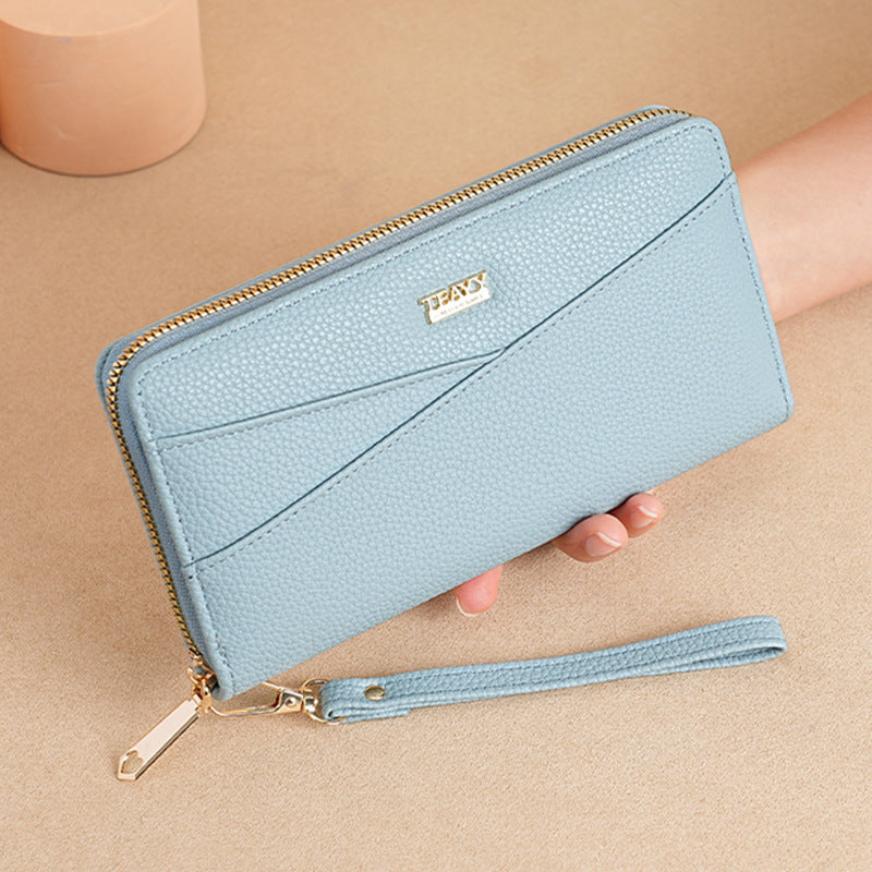 Women's Long Large Capacity Zipper Leather Clutch Ladies Wallets