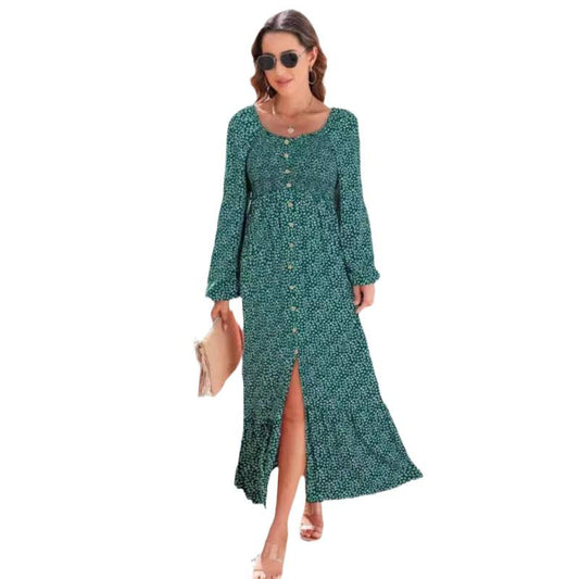 Autumn Fashion Printed Long Sleeve Elastic Blouses