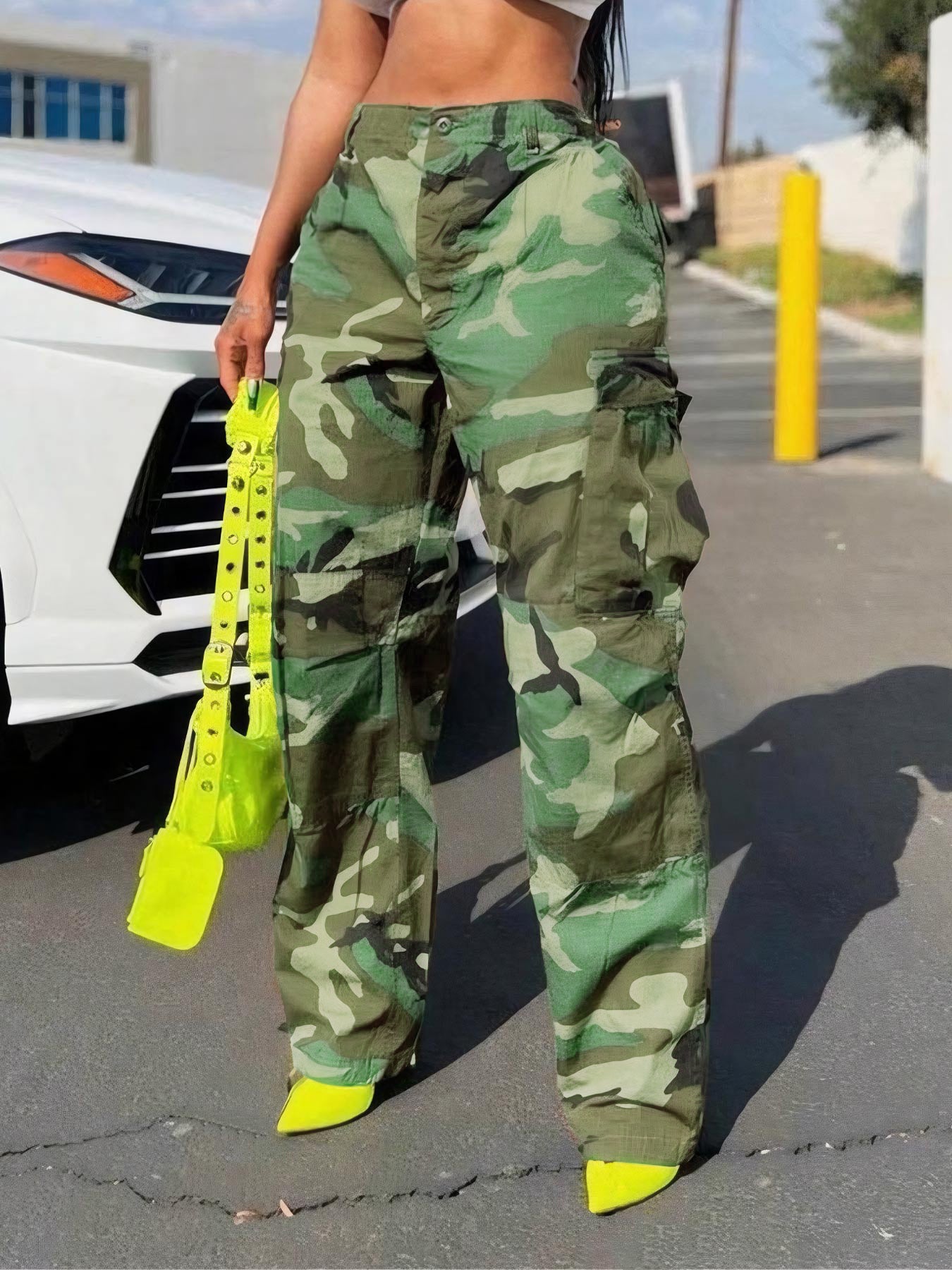 Women's Camouflage Cargo American Fashion Loose Casual Clothing