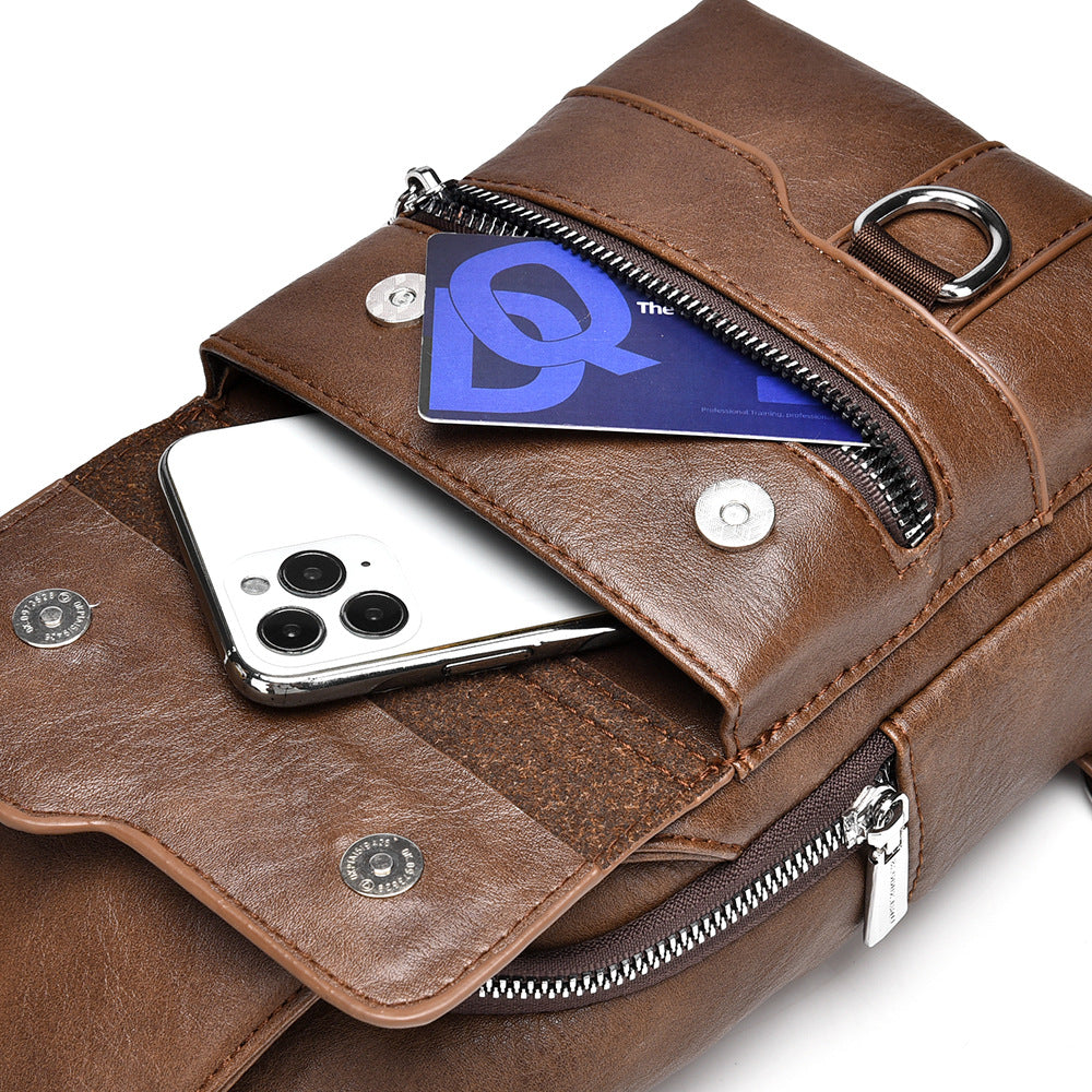 Men's Glamorous Kangaroo Fashion Pouch Retro Men's Chest Bags