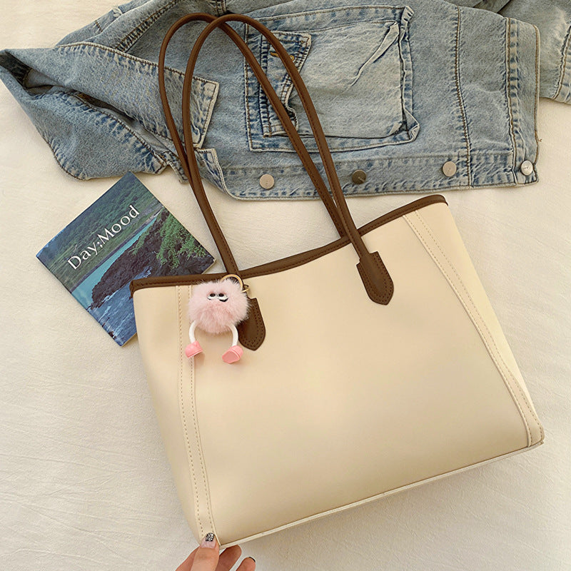Elegant Commuter Textured Versatile Korean Style Tote Bags