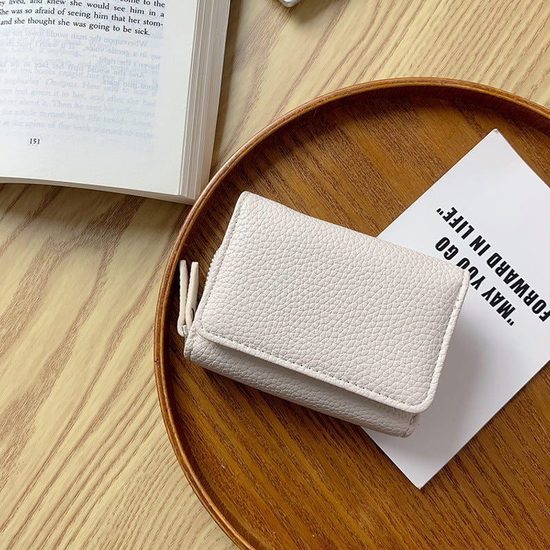 Women's Simple Short Folding High Sense Three-fold Ladies Wallets