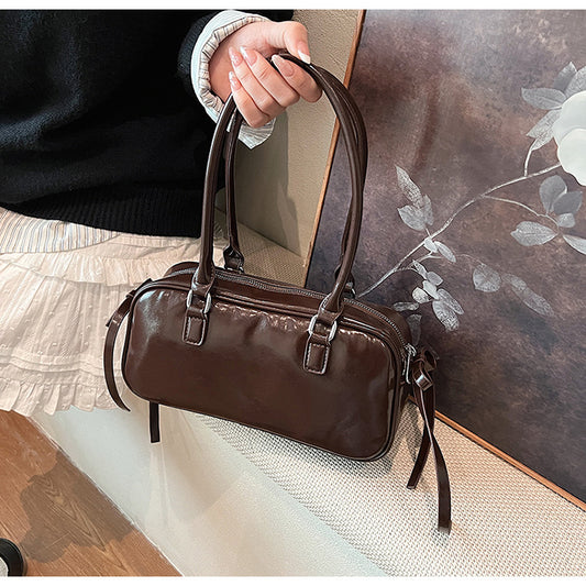 French Minority Fashion Vintage Bow Female Shoulder Bags