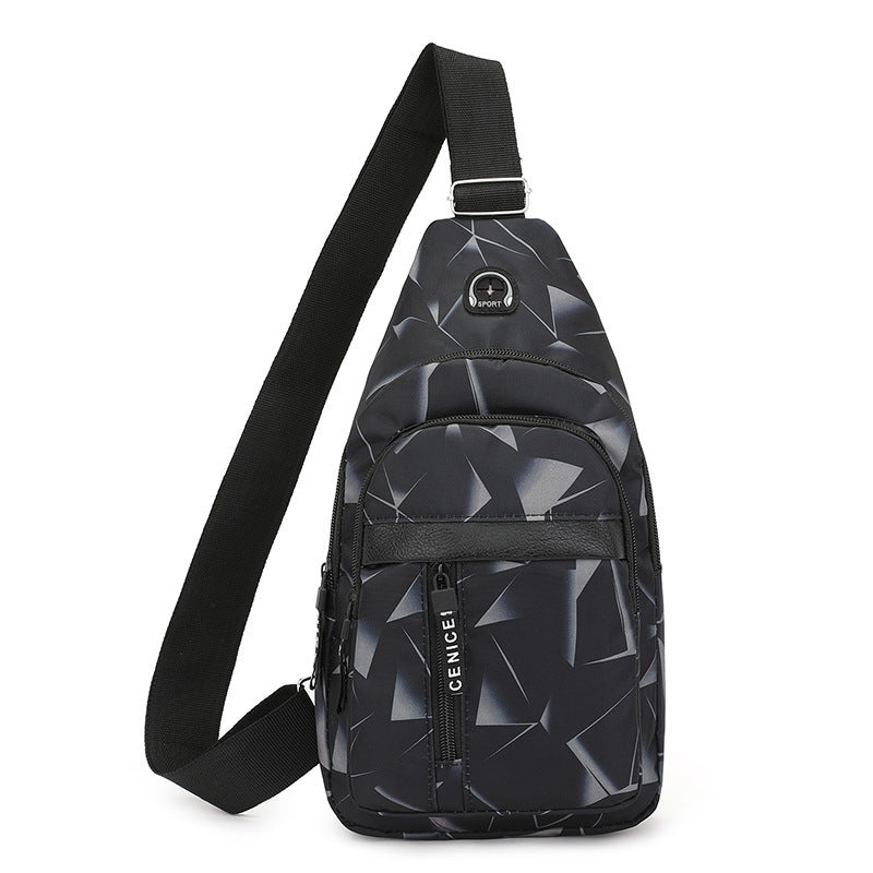 Street Personality Printed Design Korean Fashion Simple Men's Chest Bags
