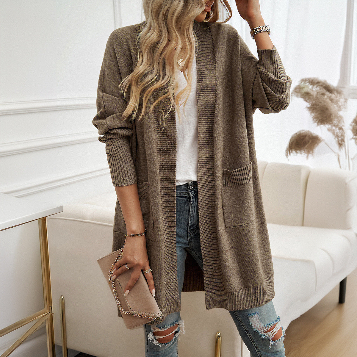 Women's Batwing Sleeve Elegant Solid Color Sweaters