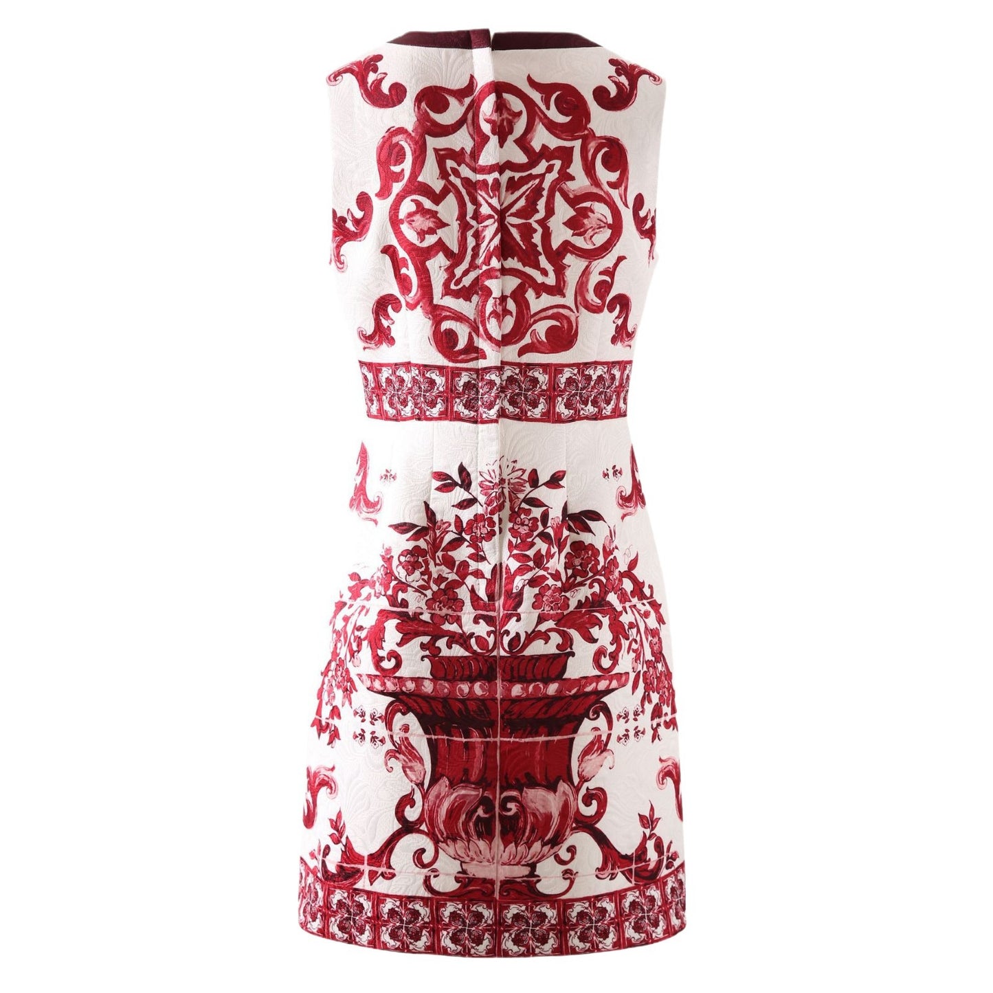 Women's Positioning Printing Red Flower Porcelain A- Vests