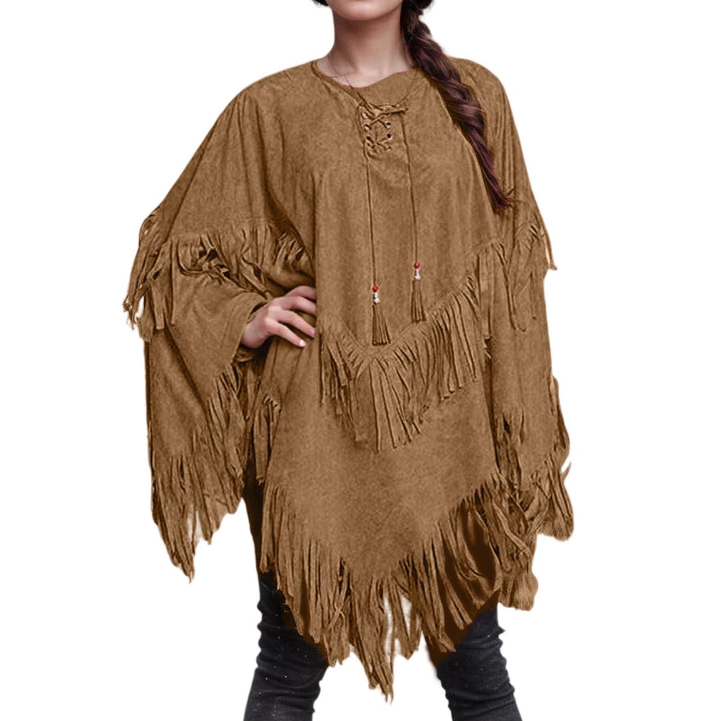 Tassel Long Sleeve Bohemian Ethnic Style Vests