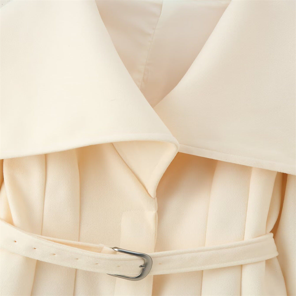 Women's Color Large Lapel Long Style Sleeve Coats