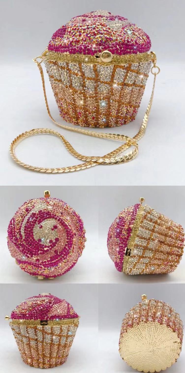 Women's Diamond Hollow Metal Banquet Dress Evening Bags