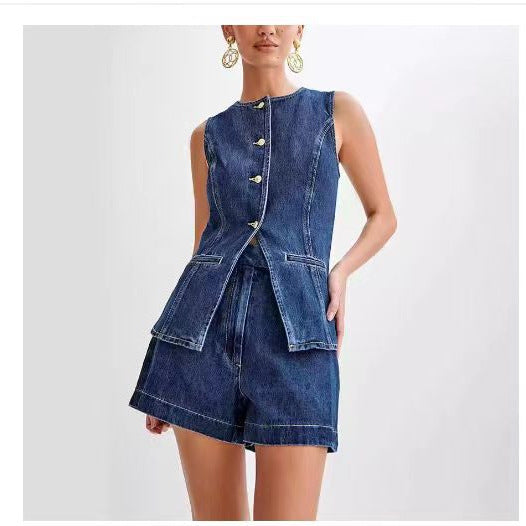 Summer Fashion Sleeveless Casual Slim Fit Suits