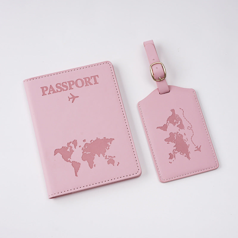 Map Style Passport Cover Tag Suit Card Holder