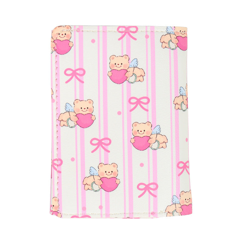 Butter Bear Cute Creative Cartoon Simple Personality Ladies Wallets
