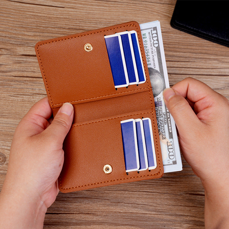 Women's Lightweight Document Mini Clamp Unisex Credit Ladies Wallets