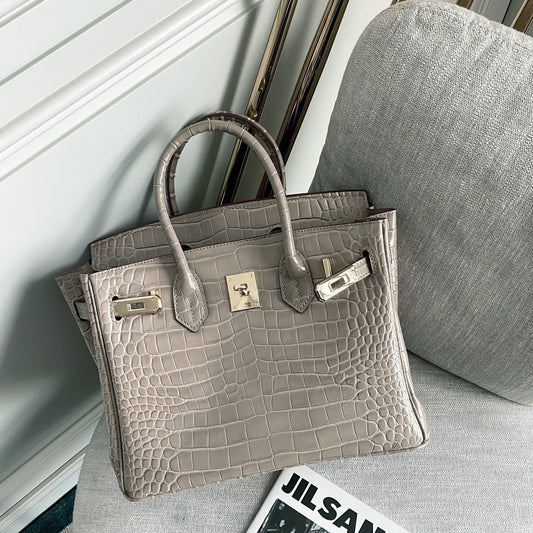 Pattern Genuine Leather Large Capacity Female Handbags