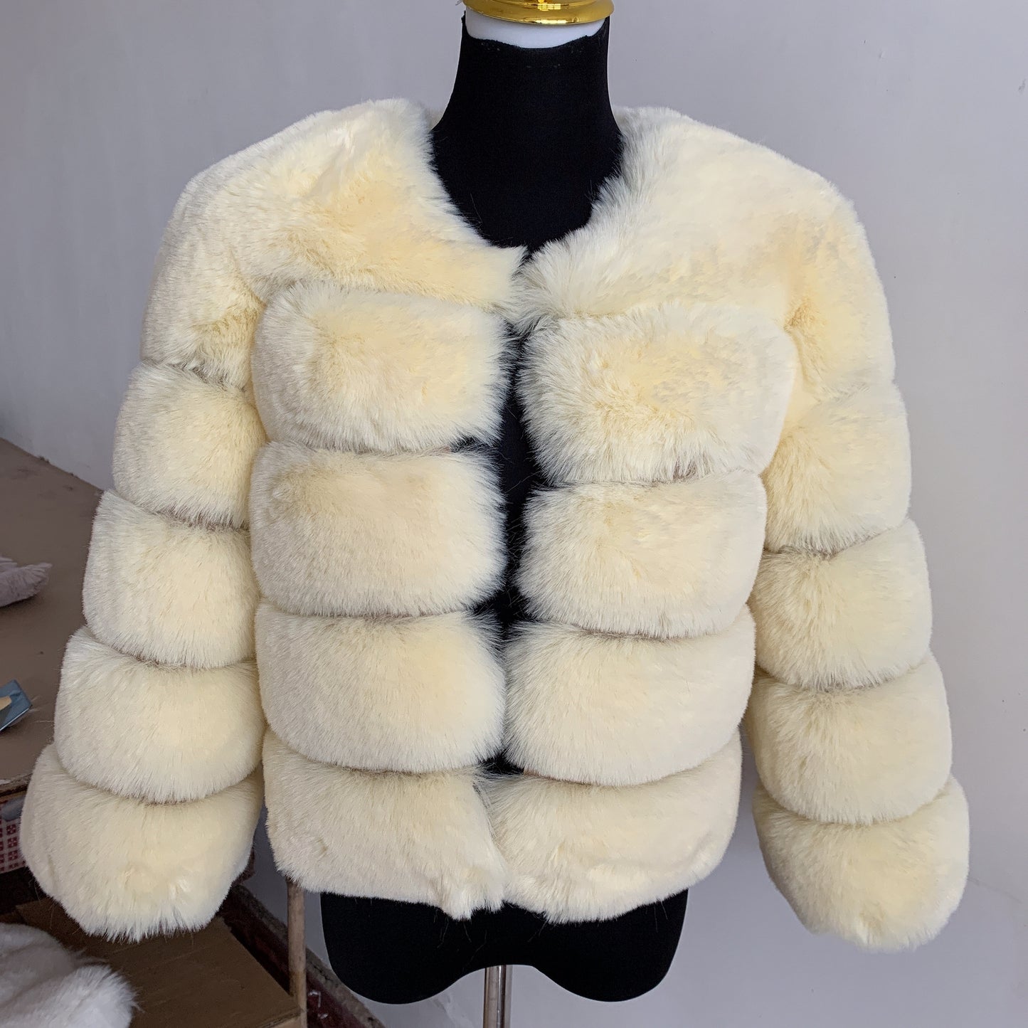 Women's Fur Warm Leisure Stitching Faux Fox Coats