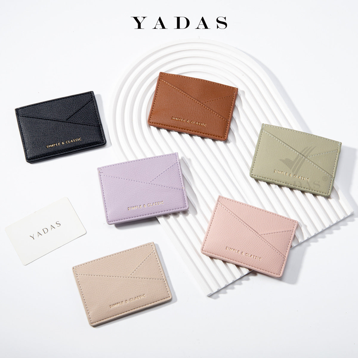 Zipper Oblique Position Design Simple Fashion Card Holder