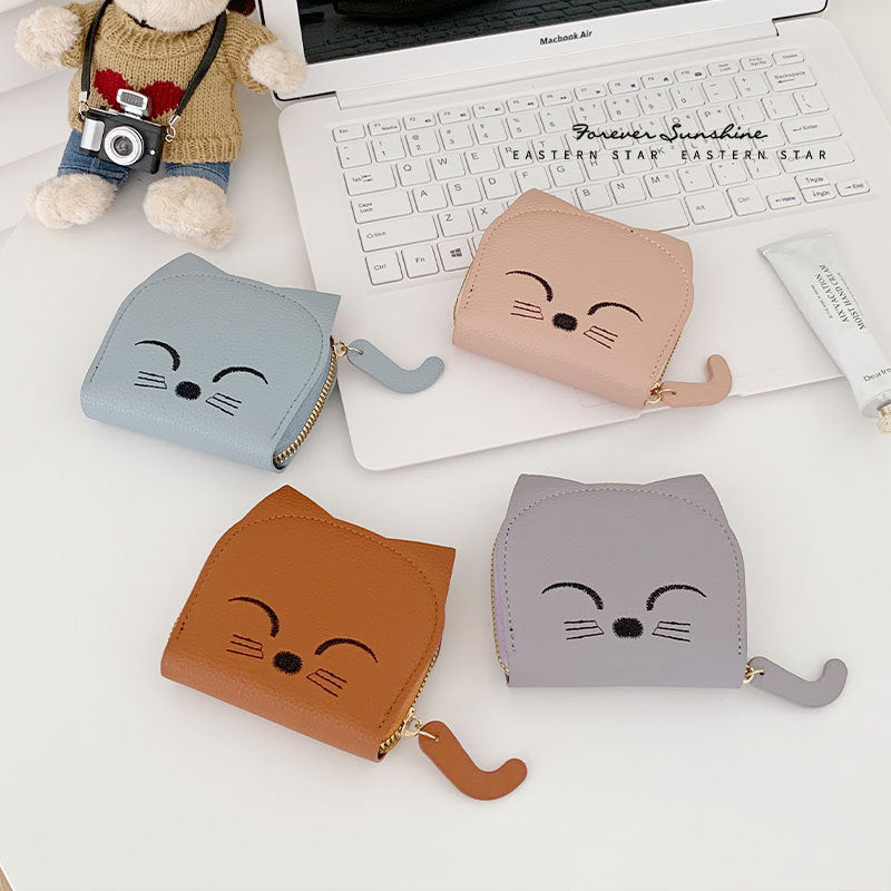 Women's Cat Cute Multiple Slots Advanced Cartoon Ladies Wallets