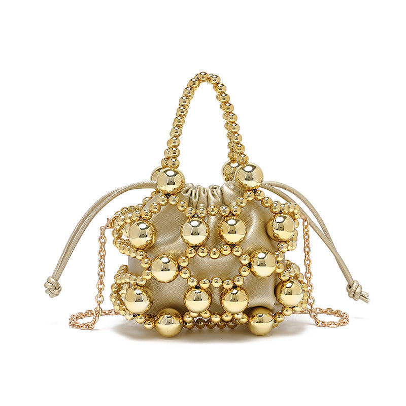 Beaded Fashionable Exquisite Hollow Beads Woven High-grade Evening Bags