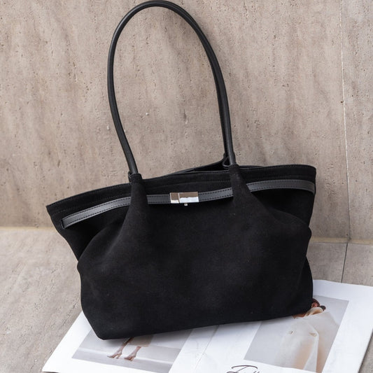 Stylish Niche Design Frosted Suede Portable Handbags