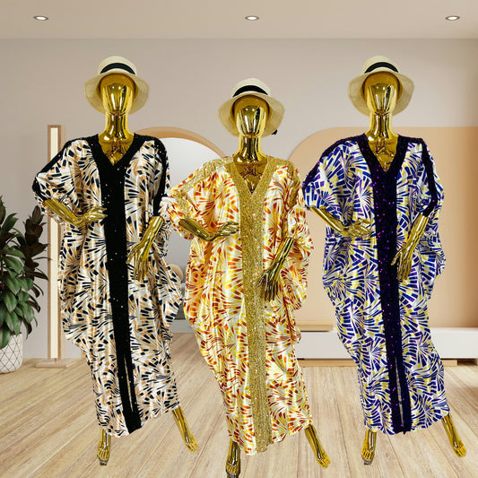 Stitching Printing Robe African Loose Print Dresses